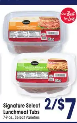 Jewel-Osco Signature Select Lunchmeat Tubs offer