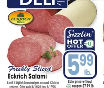 Jewel-Osco Eckrich Salami offer