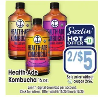 Jewel-Osco Health-Ade Kombucha offer