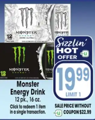 Jewel-Osco Monster Energy Drink offer