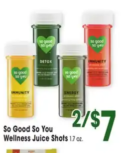 Jewel-Osco So Good So You Wellness Juice Shots offer