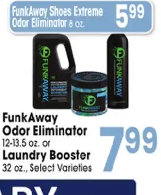 Jewel-Osco FunkAway Odor Eliminator 12-13.5 oz. or Laundry Booster 32 oz offer