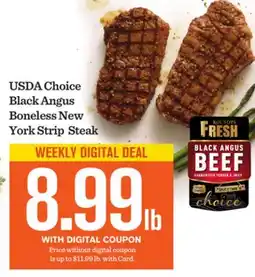 Mariano's USDA Choice Black Angus Boneless New York Strip Steak offer