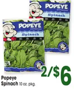 Jewel-Osco Popeye Spinach offer