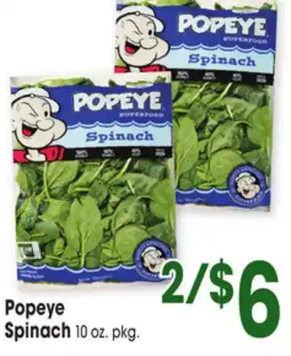 Jewel-Osco Popeye Spinach offer