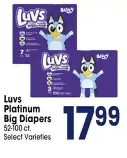 Jewel-Osco Luvs Platinum Big Diapers offer