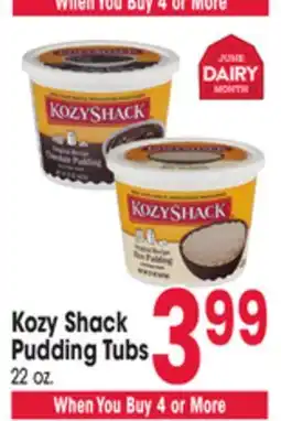 Jewel-Osco Kozy Shack Pudding Tubs offer