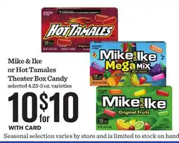 Mariano's Mike & Ike or Hot Tamales Theater Box Candy offer