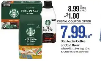 Mariano's Starbucks Coffee or Cold Brew offer