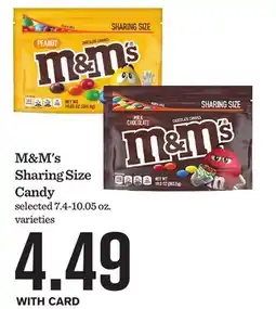 Mariano's M&M's Sharing Size Candy offer