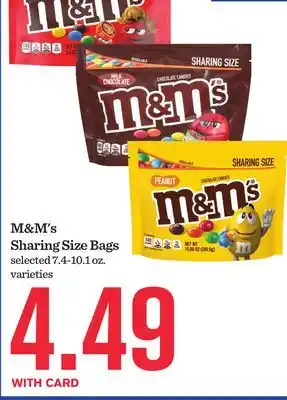 Mariano's M & M' s Sharing Size Bags offer