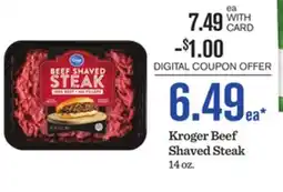 Mariano's Kroger Beef Shaved Steak offer
