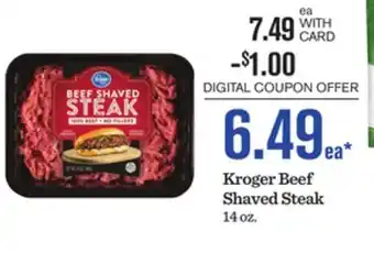 Mariano's Kroger Beef Shaved Steak offer