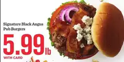 Mariano's Signature Black Angus Pub Burgers offer