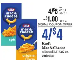 Mariano's Kraft Mac & Cheese offer