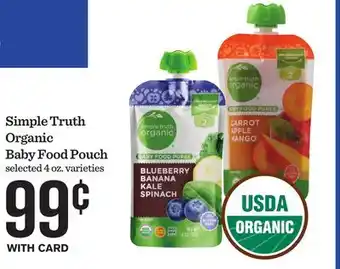 Mariano's Simple Truth Organic Baby Food Pouch offer