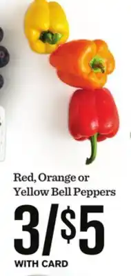 Mariano's Red, Orange or Yellow Bell Peppers offer