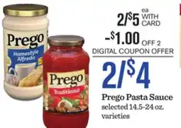 Mariano's Prego Pasta Sauce offer