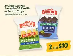 Sprouts Farmers Market Boulder Canyon Avocado Oil Tortilla or Potato Chips offer