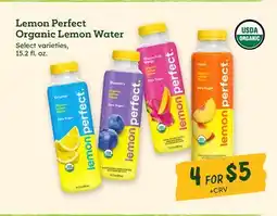 Sprouts Farmers Market Lemon Perfect Organic Lemon Water offer