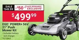 Ace Hardware EGO POWER + 56V 21 Push Mower Kit offer