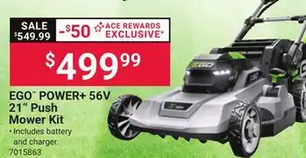 Ace Hardware EGO POWER + 56V 21 Push Mower Kit offer