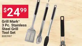 Ace Hardware Grill Mark 3 Pc. Stainless Steel Grill Tool Set offer