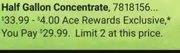 Ace Hardware Spectracide Weed and Grass Killer Half Gallon Concentrate offer