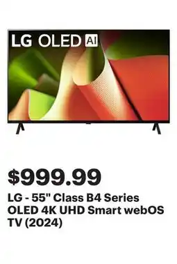 Best Buy LG - 55 Class B4 Series OLED 4K UHD Smart webOS TV (2024) offer