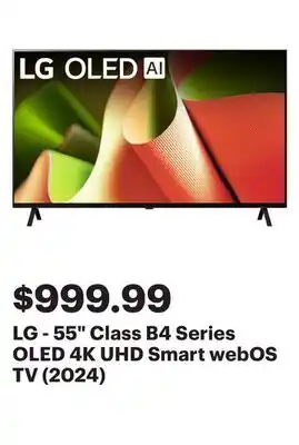 Best Buy LG - 55 Class B4 Series OLED 4K UHD Smart webOS TV (2024) offer