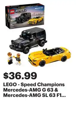 Best Buy LEGO - Speed Champions Mercedes-AMG G 63 & Mercedes-AMG SL 63 F1 Toy Car 76924 offer