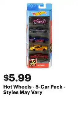 Best Buy Hot Wheels - 5-Car Pack - Styles May Vary offer