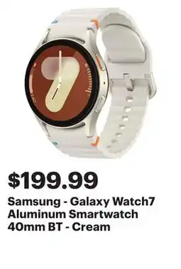 Best Buy Samsung - Galaxy Watch7 Aluminum Smartwatch 40mm BT - Cream offer