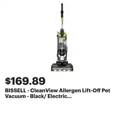 Best Buy BISSELL - CleanView Allergen Lift-Off Pet Vacuum - Black/ Electric Green offer