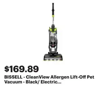 Best Buy BISSELL - CleanView Allergen Lift-Off Pet Vacuum - Black/ Electric Green offer