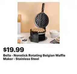 Best Buy Bella - Nonstick Rotating Belgian Waffle Maker - Stainless Steel offer