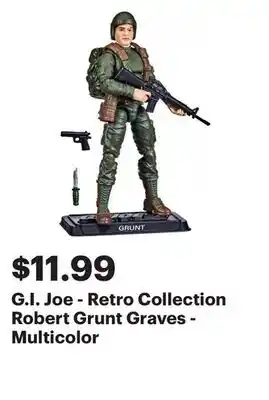 Best Buy G.I. Joe - Retro Collection Robert Grunt Graves - Multicolor offer
