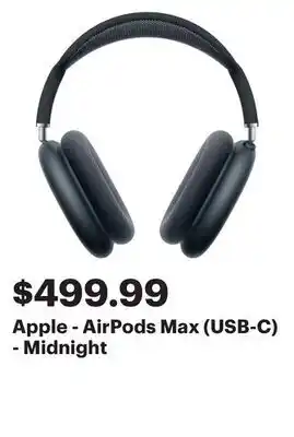 Best Buy Apple - AirPods Max (USB-C) - Midnight offer