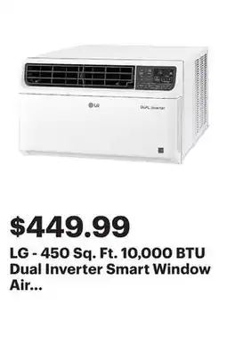 Best Buy LG - 450 Sq. Ft. 10,000 BTU Dual Inverter Smart Window Air Conditioner - White offer
