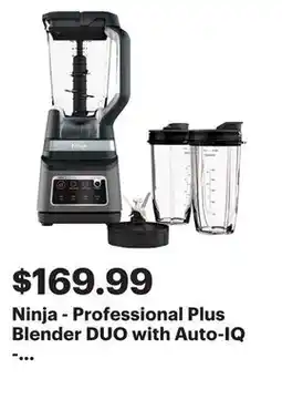 Best Buy Ninja - Professional Plus Blender DUO with Auto-IQ - Black/Stainless Steel offer
