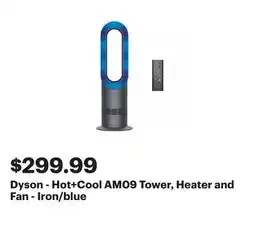 Best Buy Dyson - Hot+Cool AM09 Tower, Heater and Fan - Iron/blue offer