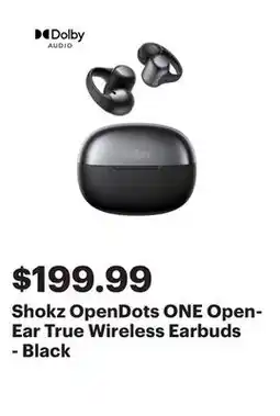 Best Buy Shokz OpenDots ONE Open-Ear True Wireless Earbuds - Black offer
