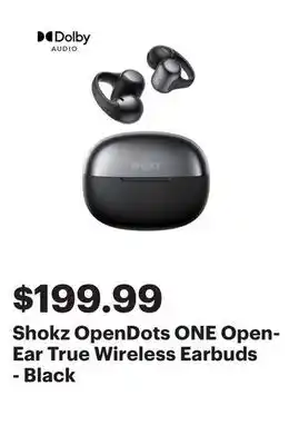 Best Buy Shokz OpenDots ONE Open-Ear True Wireless Earbuds - Black offer