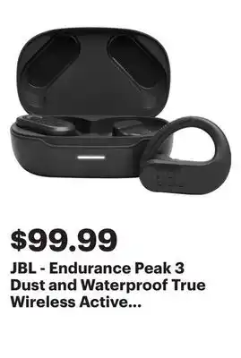 Best Buy JBL - Endurance Peak 3 Dust and Waterproof True Wireless Active Earbuds - Black offer