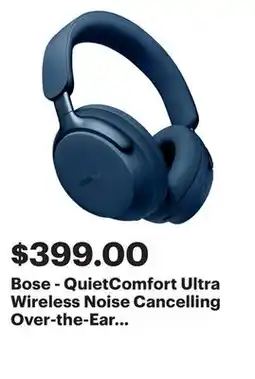 Best Buy Bose - QuietComfort Ultra Wireless Noise Cancelling Over-the-Ear Headphones - Lunar Blue offer
