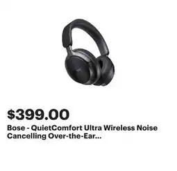 Best Buy Bose - QuietComfort Ultra Wireless Noise Cancelling Over-the-Ear Headphones - Black offer