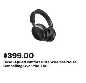 Best Buy Bose - QuietComfort Ultra Wireless Noise Cancelling Over-the-Ear Headphones - Black offer