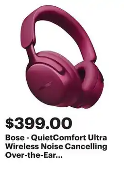 Best Buy Bose - QuietComfort Ultra Wireless Noise Cancelling Over-the-Ear Headphones - Deep Plum offer