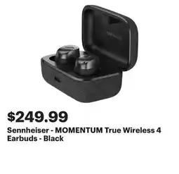 Best Buy Sennheiser - MOMENTUM True Wireless 4 Earbuds - Black offer