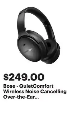 Best Buy Bose - QuietComfort Wireless Noise Cancelling Over-the-Ear Headphones - Black offer